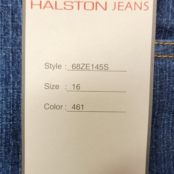 Blue Halston Stretch Jeans New with Tags Size 16 - Picture 4 of 6